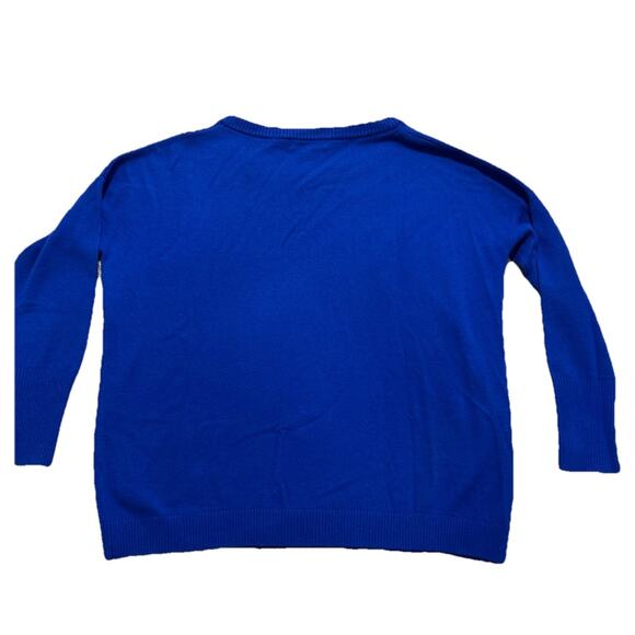 Milly Sweater Black Leopard Face Long Sleeve SZ S Cashmere Wool Oversized - Picture 7 of 7